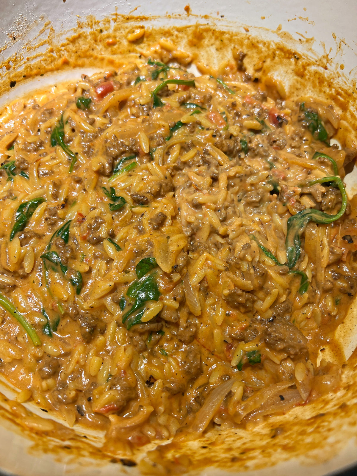 One Pot Creamy Smoky Beefy Tomato-y Orzo Recipe– Kris Dry Goods