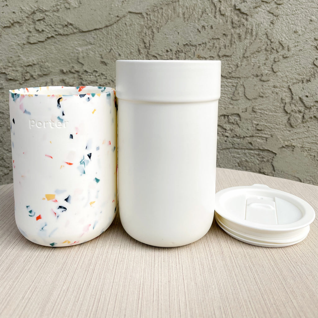 W&P Porter 16 oz. Travel Mug, Set of 2 - Cream Terrazzo