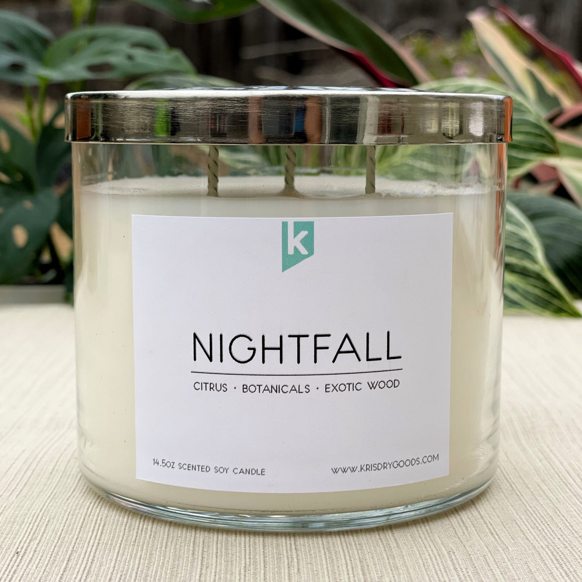 Three Wick Candle Nightfall Kris Dry Goods