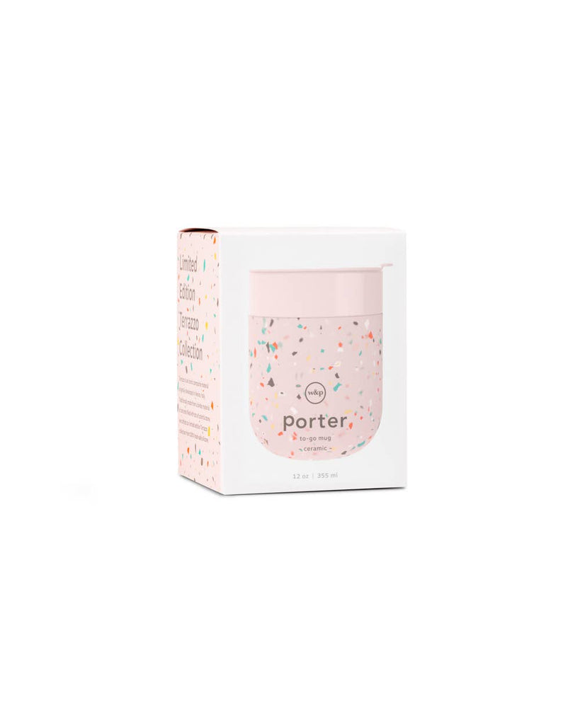 Limited Edition Ceramic Porter Mug - Charcoal 12 oz Terrazzo– Kris